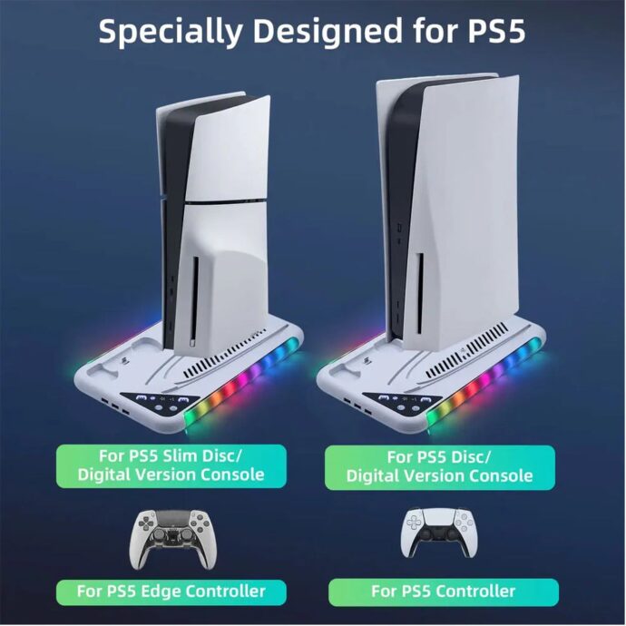 ⁦Dobe multi-function cooling charging dock for ps5⁩ - الصورة ⁦2⁩
